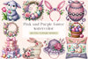 Pink and Purple Easter Clipart Bundle