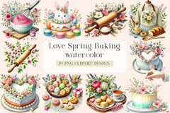 Love Spring Baking Clipart Bundle - CraftNest - Digital Crafting and Art