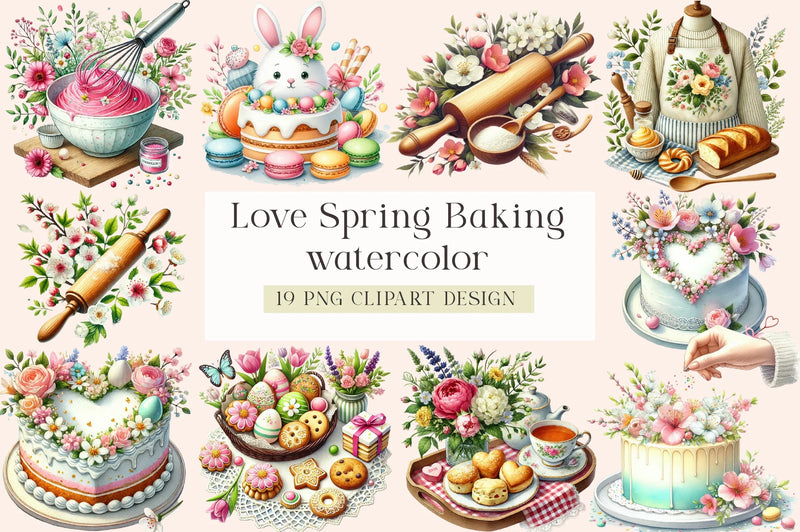 Love Spring Baking Clipart Bundle - CraftNest - Digital Crafting and Art