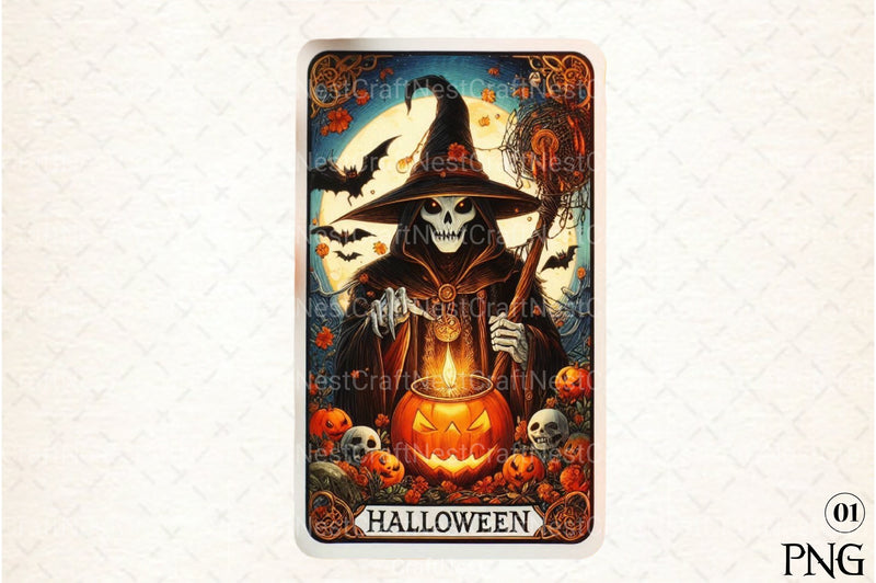 Halloween Tarot Card Clipart Bundle 15 - CraftNest - Digital Crafting and Art