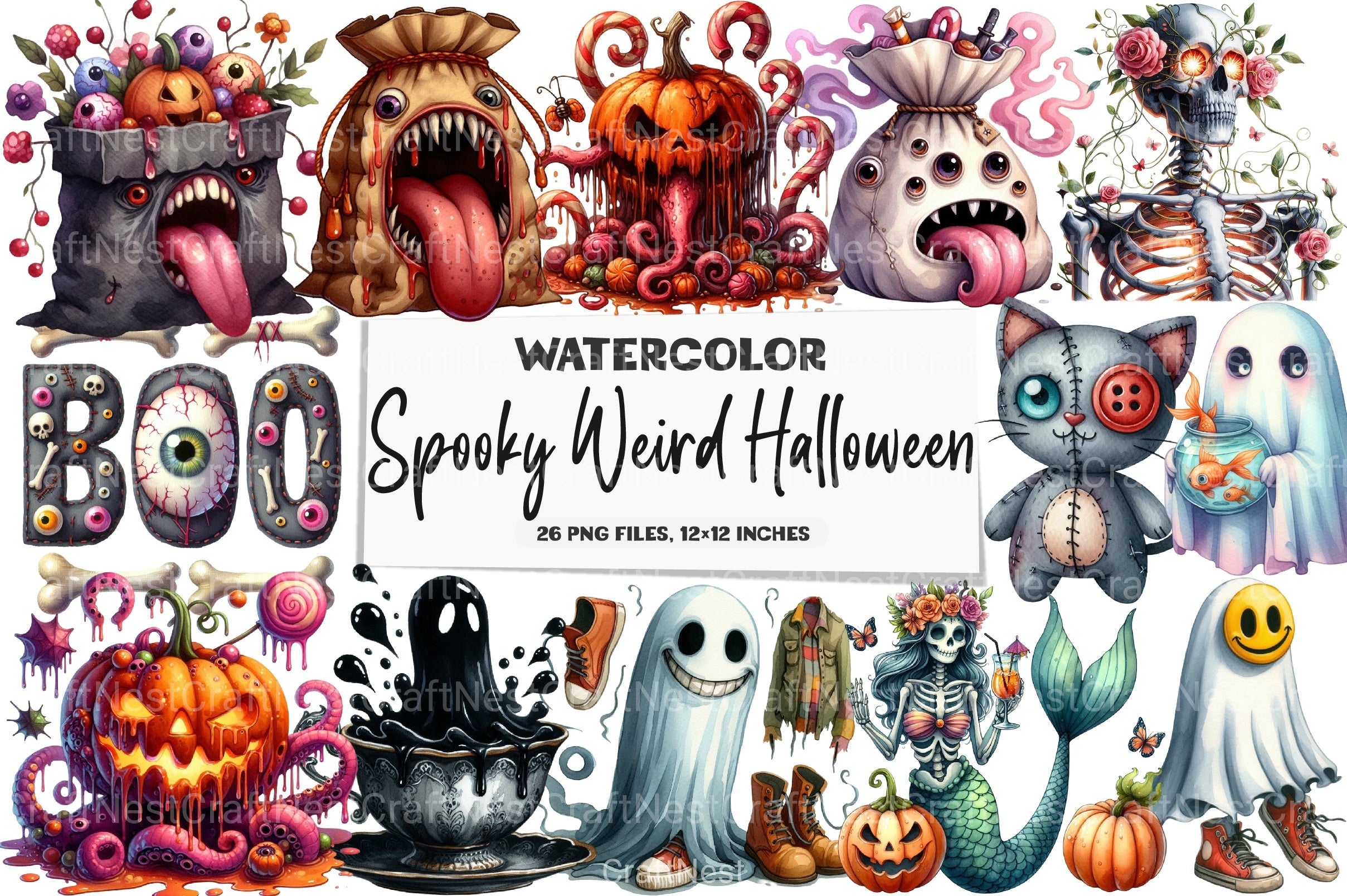 Spooky Halloween Clipart Bundle 33 - CraftNest - Digital Crafting and Art