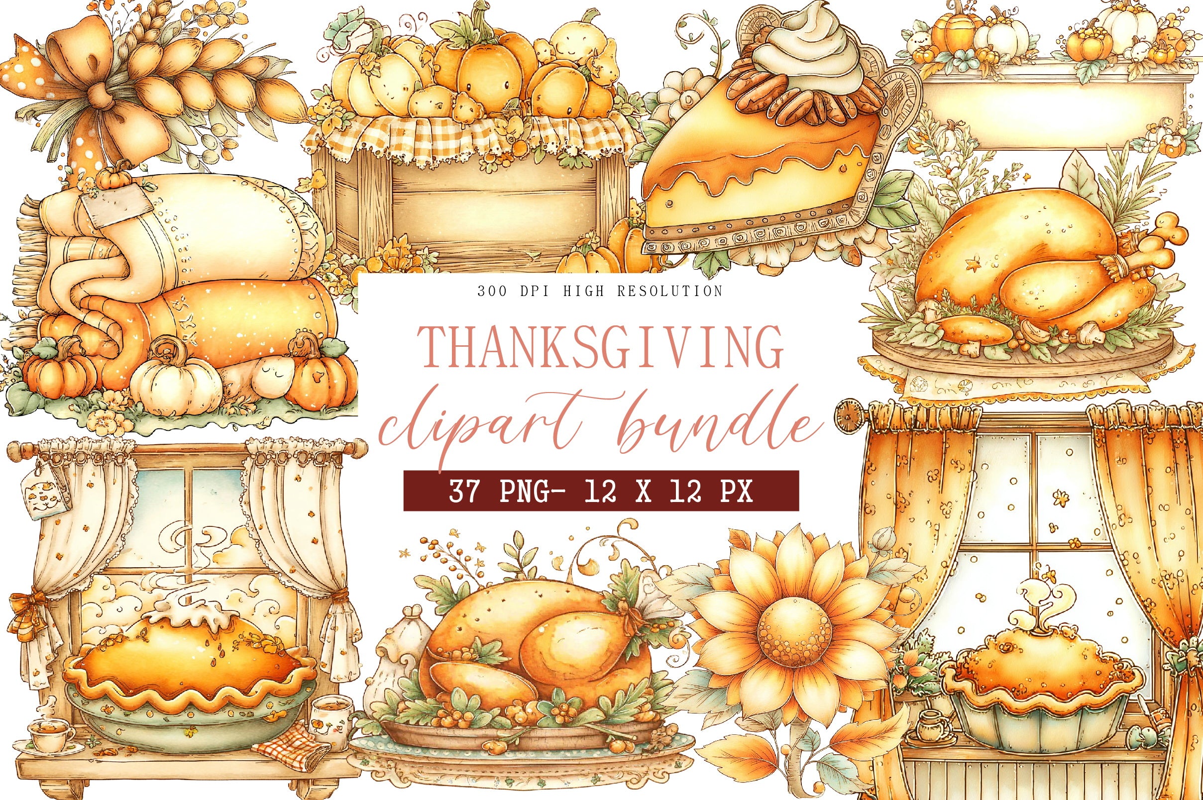 Thanksgiving Clipart Bundle