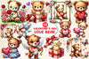 Valentine's Day Love Bear Clipart Bundle 88