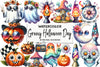 Groovy Halloween Day Clipart Bundle 2