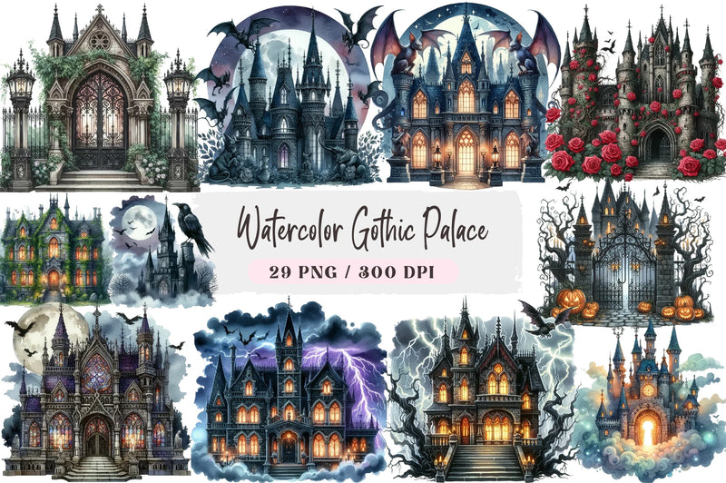 Gothic Palace Clipart Bundle - CraftNest - Digital Crafting and Art