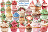 Christmas Cupcake Clipart Bundle 99