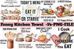 Funny Kitchen Towel Clipart Bundle 14 - CraftNest - Digital Crafting and Art