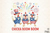 Patriotic Chicken USA 4th of July Clipart Bundle