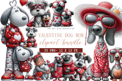Valentine Dog Mom Clipart Bundle - CraftNest - Digital Crafting and Art