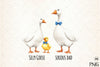 Bow Tie Goose Dad Cute Duo Clipart Bundle