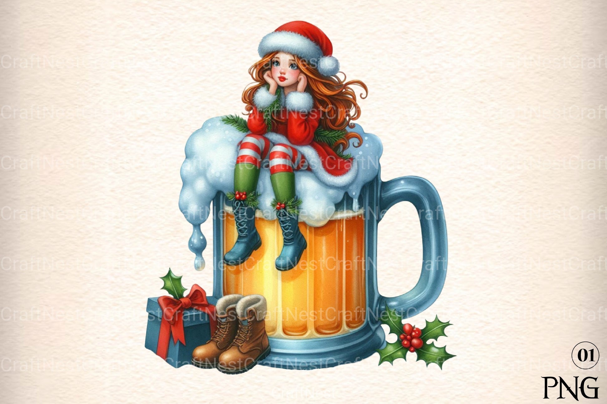 Whimsical Winter Brew Clipart Bundle - CraftNest - Digital Crafting and Art