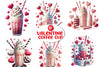 Valentine Coffee Cup Clipart Bundle 88