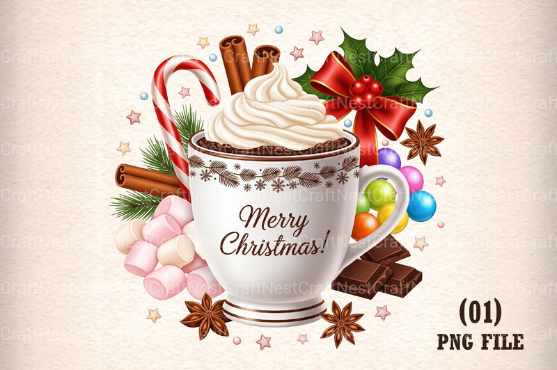 Christmas Cocoa Clipart Bundle - CraftNest - Digital Crafting and Art