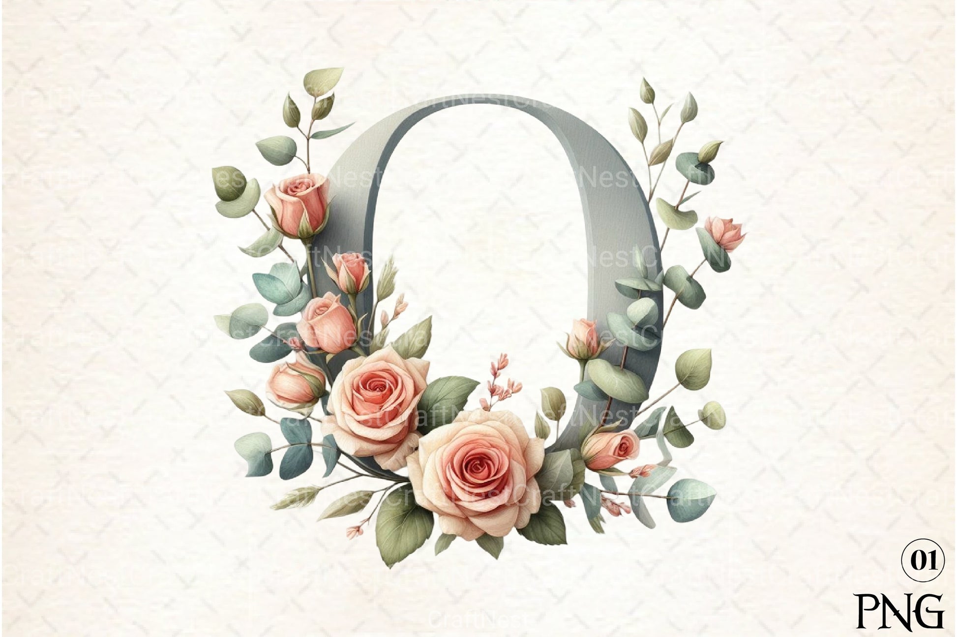 Floral Alphabet Clipart Bundle 6 - CraftNest - Digital Crafting and Art