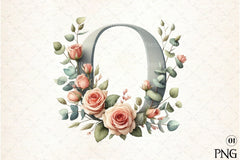 Floral Alphabet Clipart Bundle 6 - CraftNest - Digital Crafting and Art