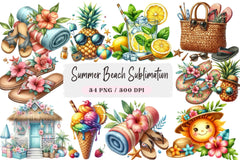Summer Beach Clipart Bundle - CraftNest - Digital Crafting and Art