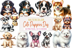 Cute Puppies Clipart Bundle - Dog Clipart Collection - CraftNest - Digital Crafting and Art