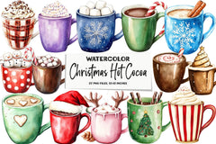 Christmas Hot Cocoa & Coffee Mugs Wrap Bundle - CraftNest - Digital Crafting and Art