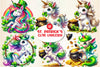 St. Patrick's Day Unicorn Clipart Bundle 99