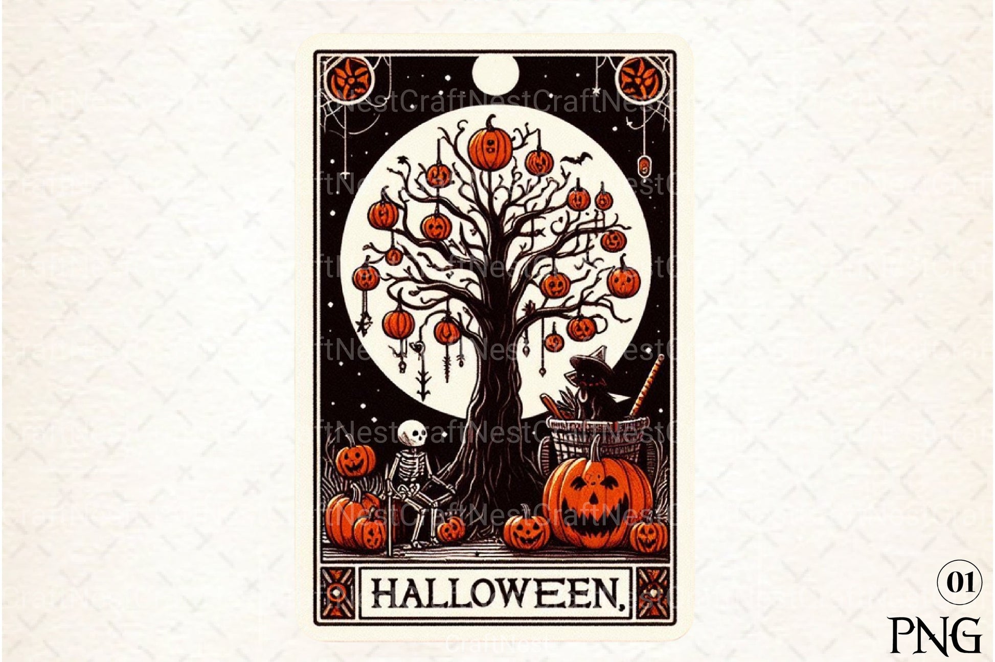 Halloween Tarot Card Clipart Bundle 16 - CraftNest - Digital Crafting and Art