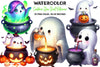Cauldron Glow Ghost Halloween Clipart Bundle