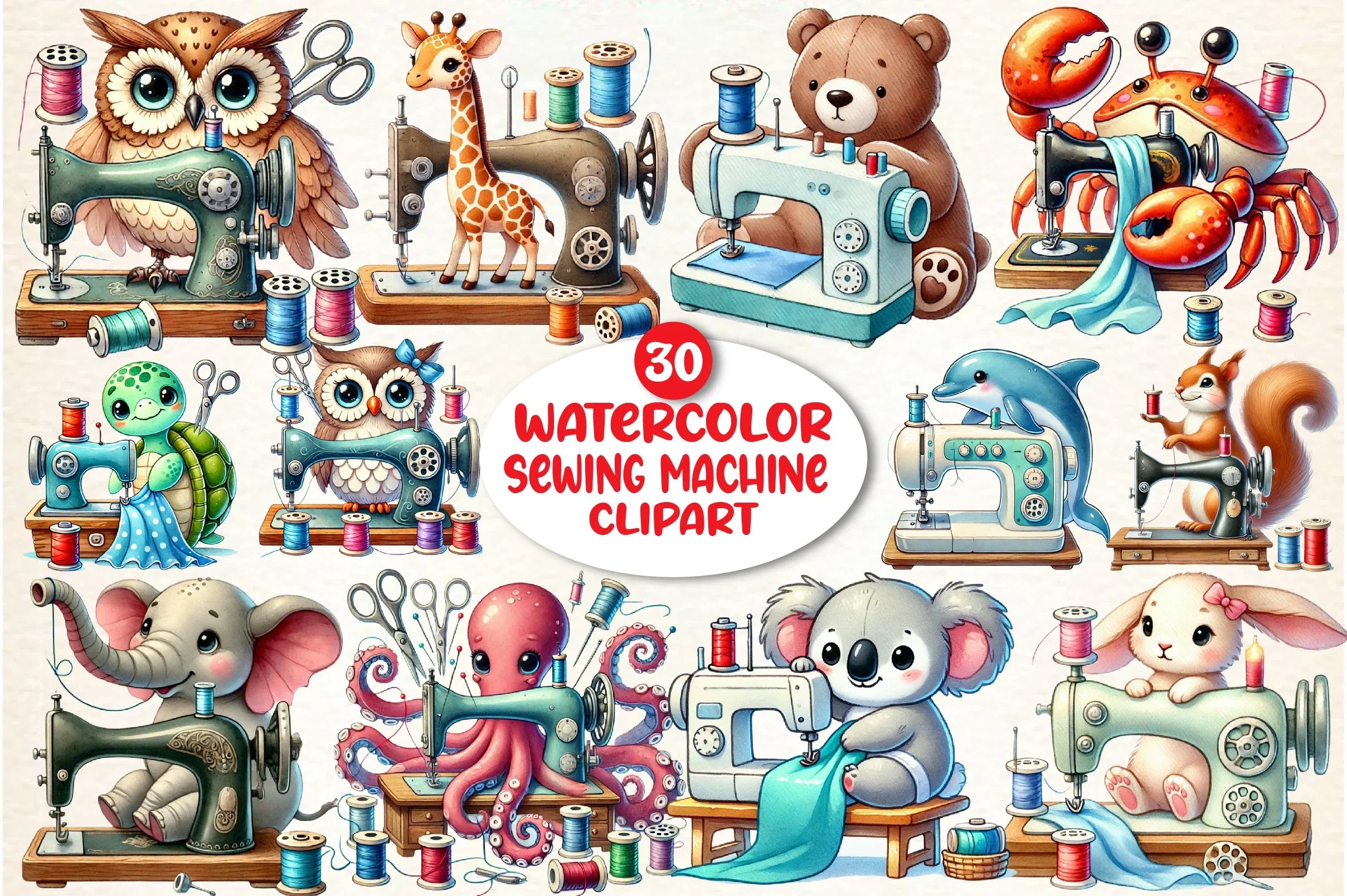 Sewing Machine Clipart Bundle - CraftNest - Digital Crafting and Art