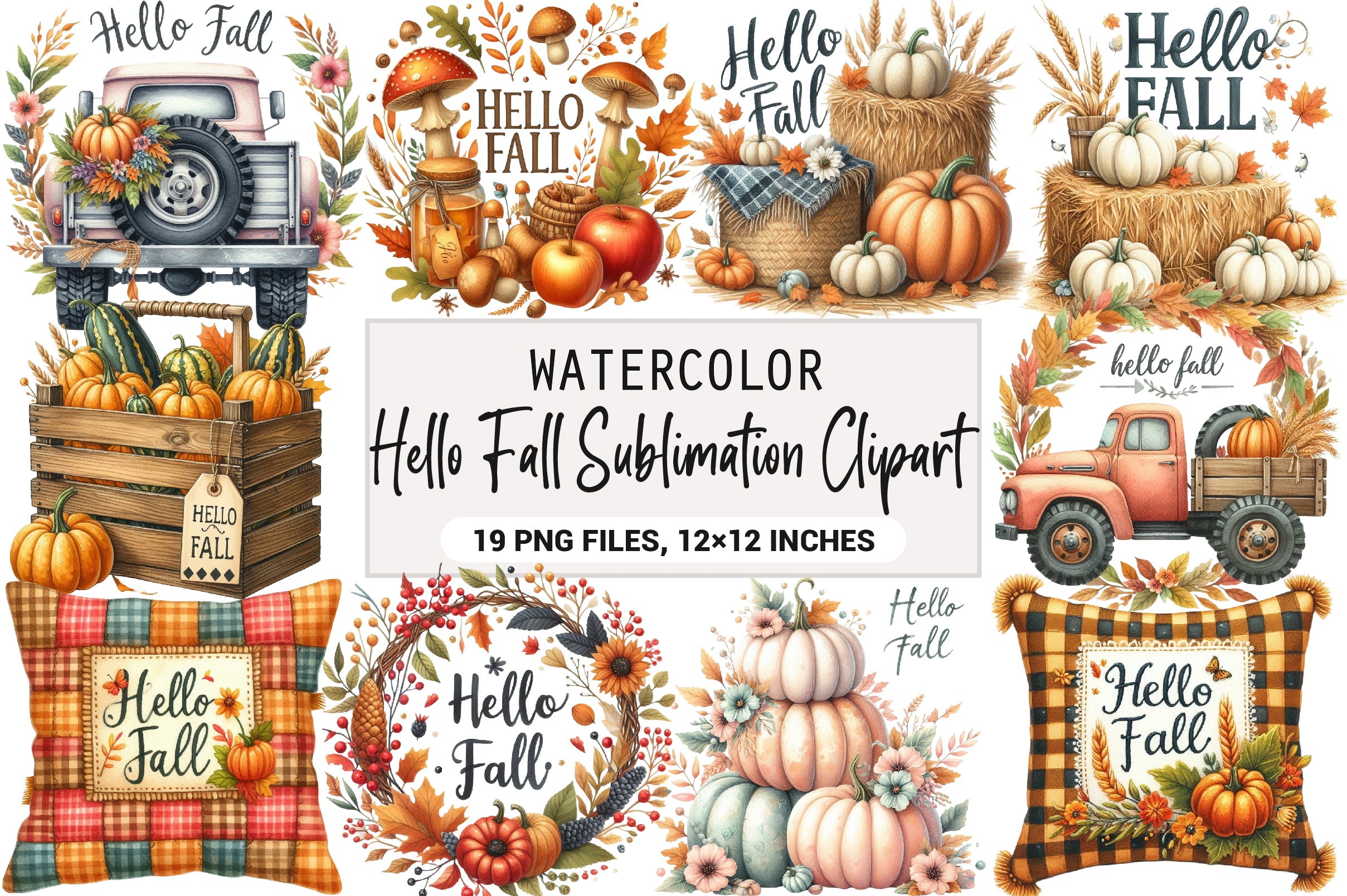 Hello Fall Clipart Bundle