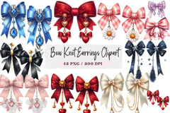 Bow Knot Earrings Clipart Bundle - CraftNest - Digital Crafting and Art