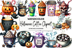 Halloween Coffee Clipart Bundle - CraftNest - Digital Crafting and Art