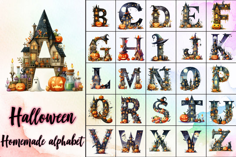 Homemade Alphabet Clipart Bundle - CraftNest - Digital Crafting and Art