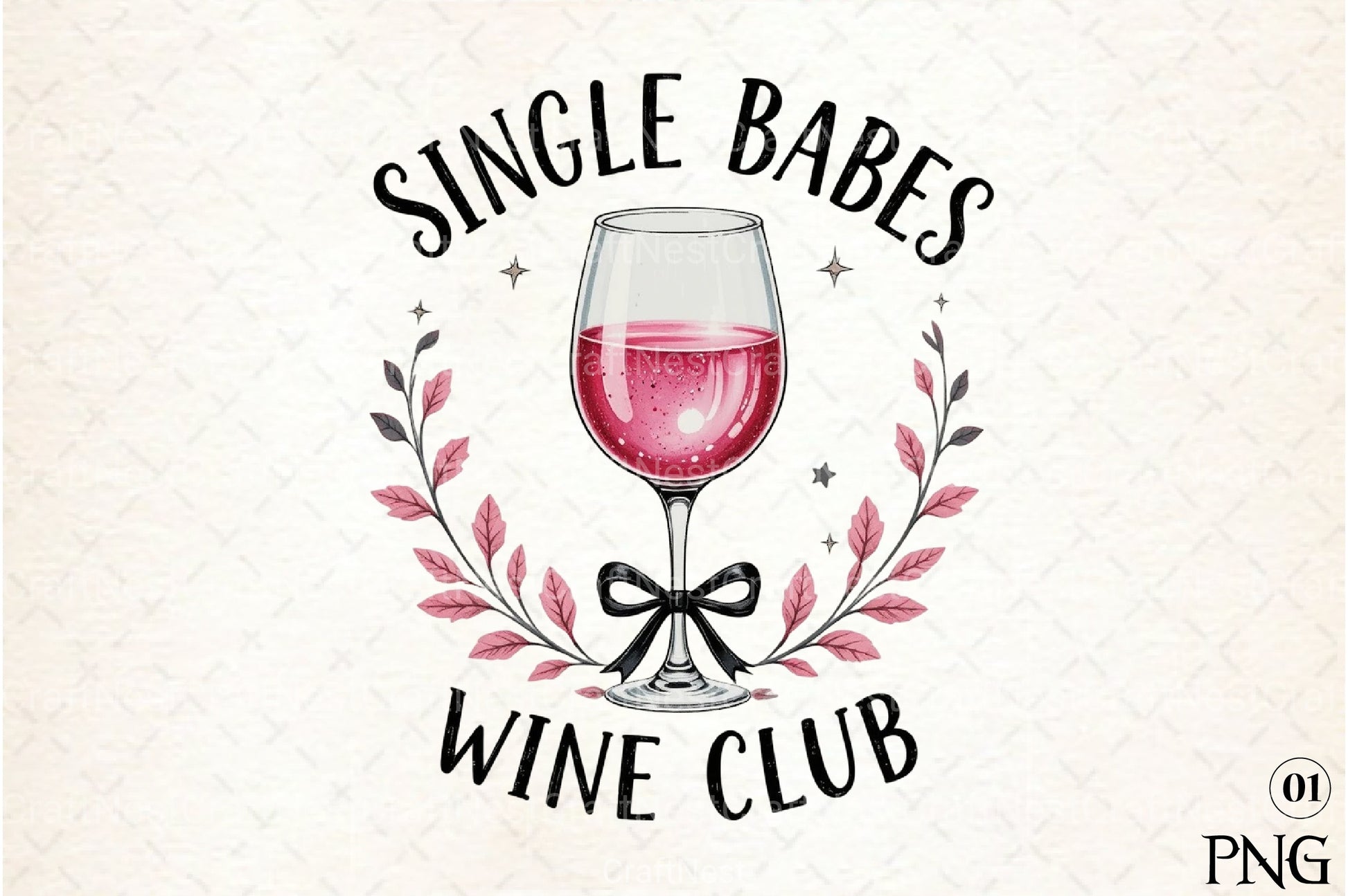 Single Babes Wine Club Clipart Bundle - CraftNest - Digital Crafting and Art