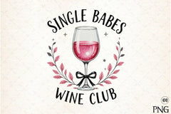 Single Babes Wine Club Clipart Bundle - CraftNest - Digital Crafting and Art