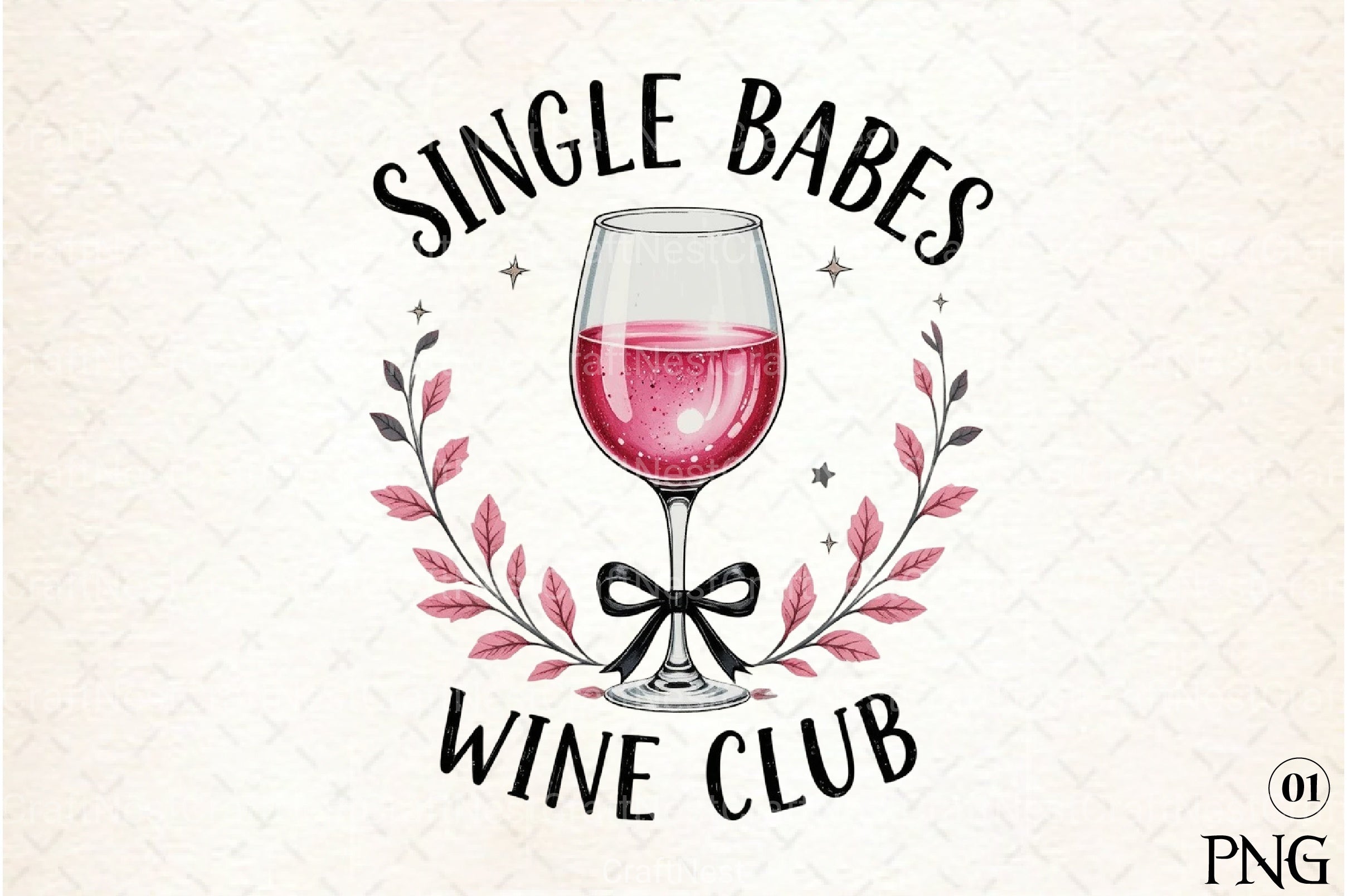 Single Babes Wine Club Clipart Bundle - CraftNest - Digital Crafting and Art