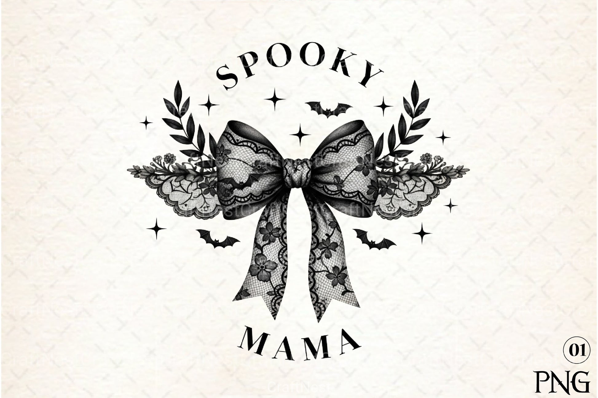 Coquette Halloween Spooky Mama Clipart Bundle - CraftNest - Digital Crafting and Art