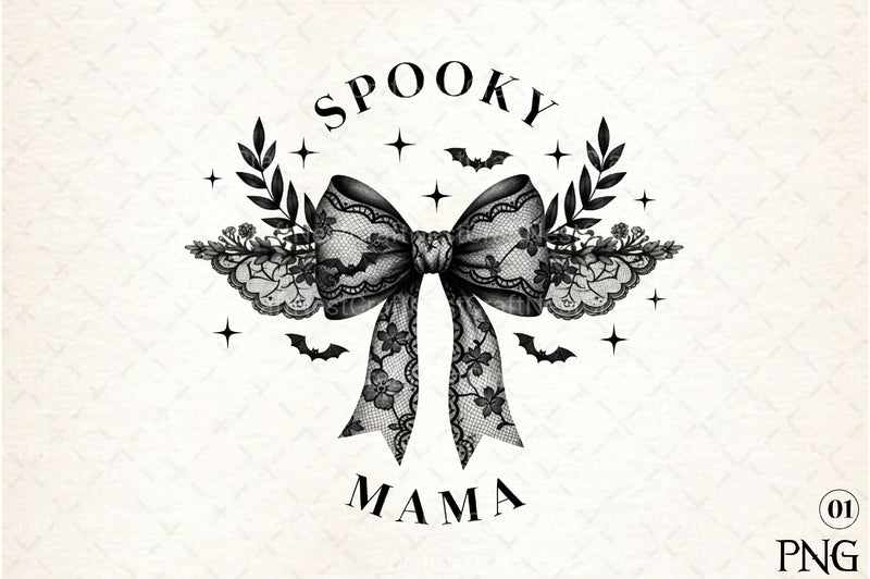 Coquette Halloween Spooky Mama Clipart Bundle - CraftNest - Digital Crafting and Art