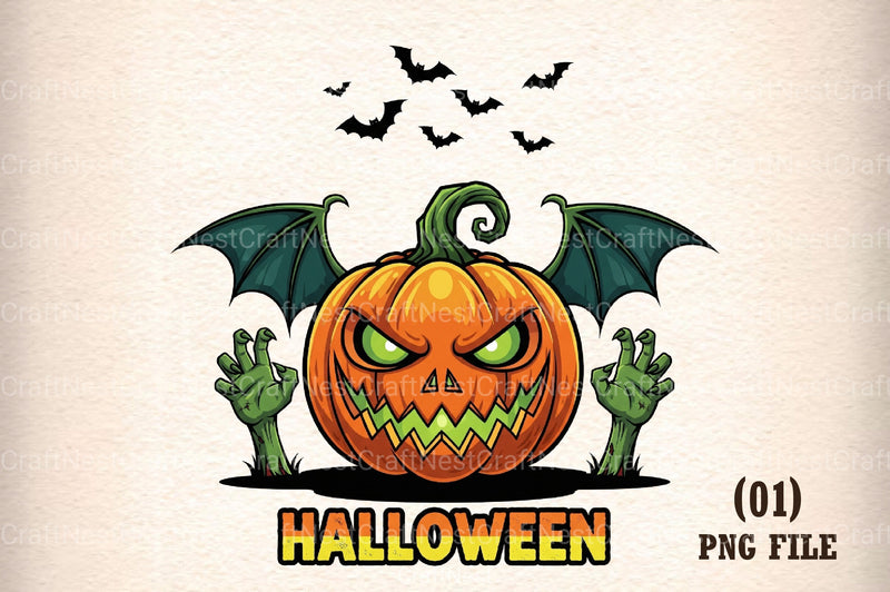 Spooky & Cute Halloween Clipart Bundle - CraftNest - Digital Crafting and Art