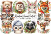 Woodland Animals Portrait Clipart Bundle