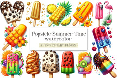 Popsicle Summer Clipart Bundle - CraftNest - Digital Crafting and Art
