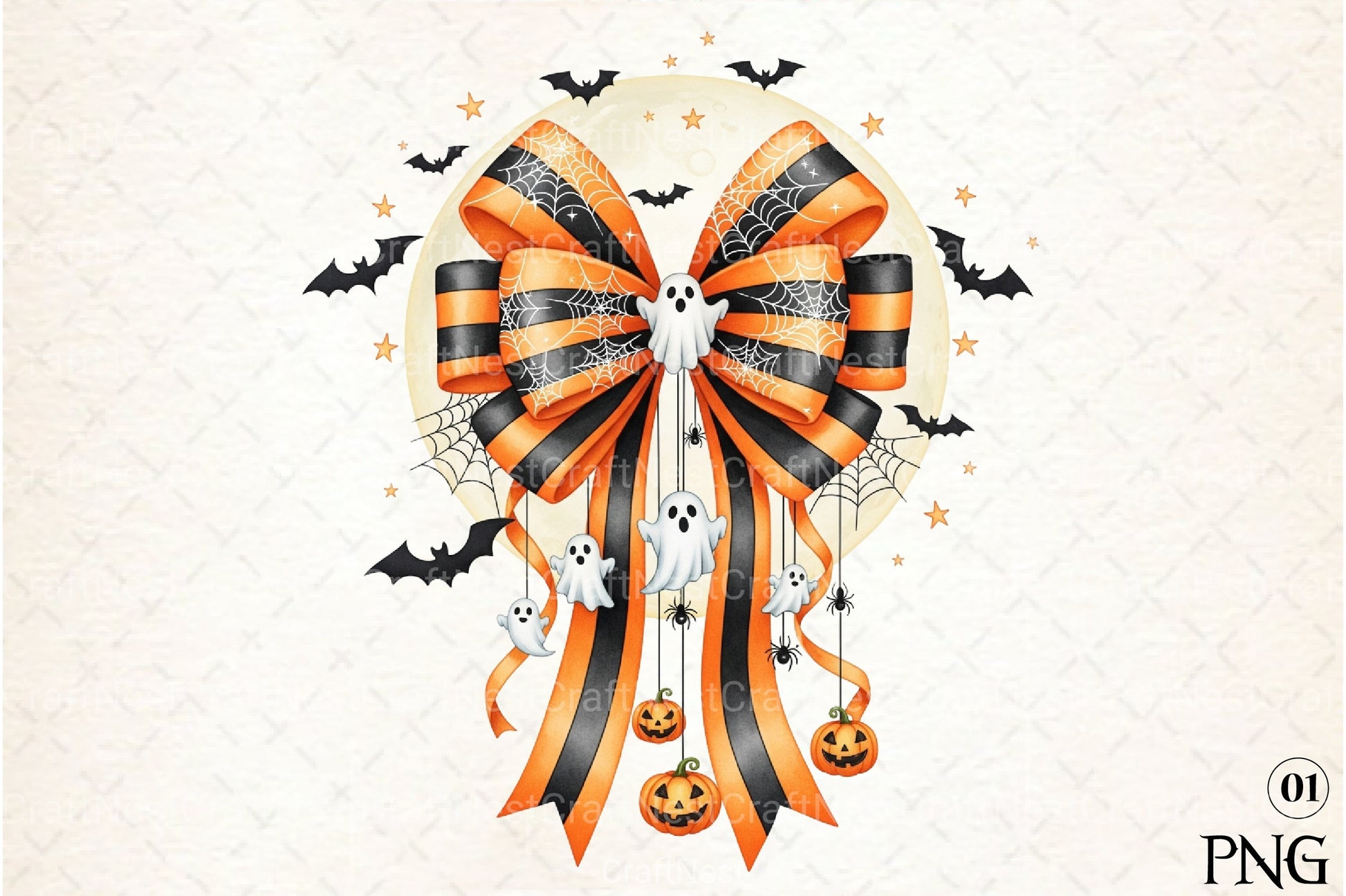 Halloween Coquette Bow Clipart Bundle 1 - CraftNest - Digital Crafting and Art