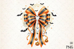 Halloween Coquette Bow Clipart Bundle 1 - CraftNest - Digital Crafting and Art