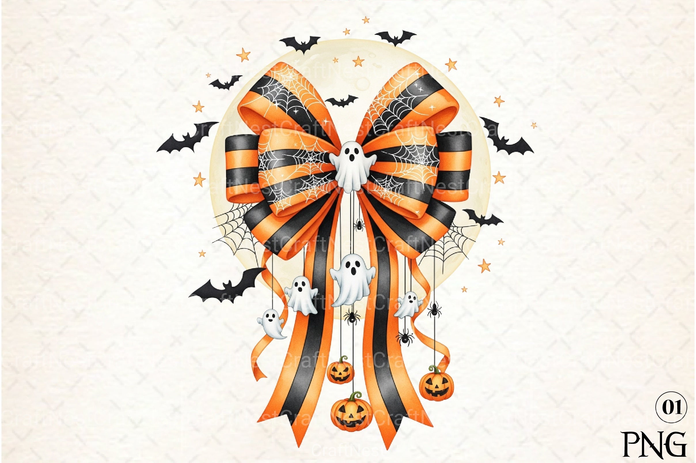 Halloween Coquette Bow Clipart Bundle 1 - CraftNest - Digital Crafting and Art