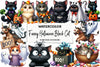 Funny Halloween Black Cat Clipart Bundle