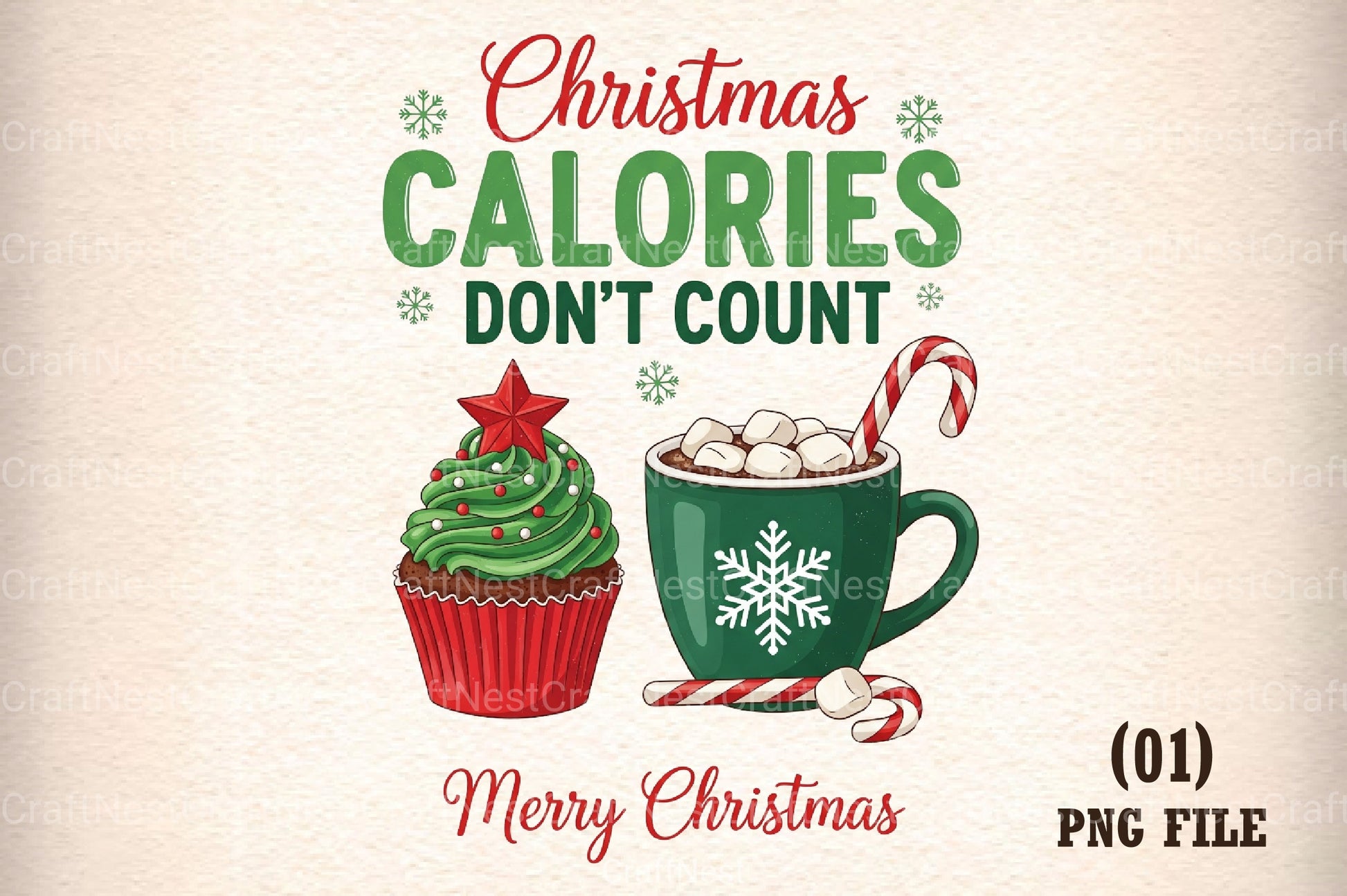 Christmas Calories Don't Count Clipart Bundle - CraftNest - Digital Crafting and Art