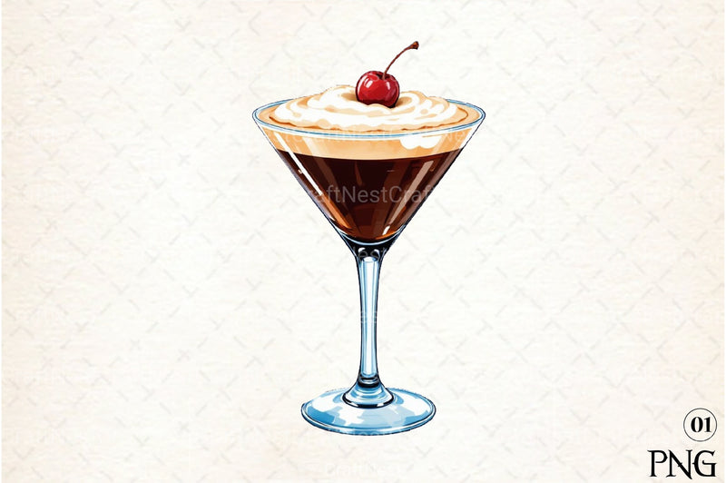 Espresso Martini Retro Design Clipart Bundle - CraftNest - Digital Crafting and Art