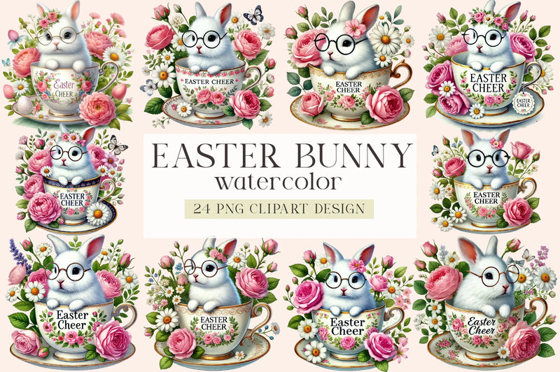 Easter Bunny Clipart Bundle - CraftNest - Digital Crafting and Art