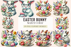 Easter Bunny Clipart Bundle - CraftNest - Digital Crafting and Art