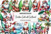Christmas Santa Surfboard Clipart Bundle 99