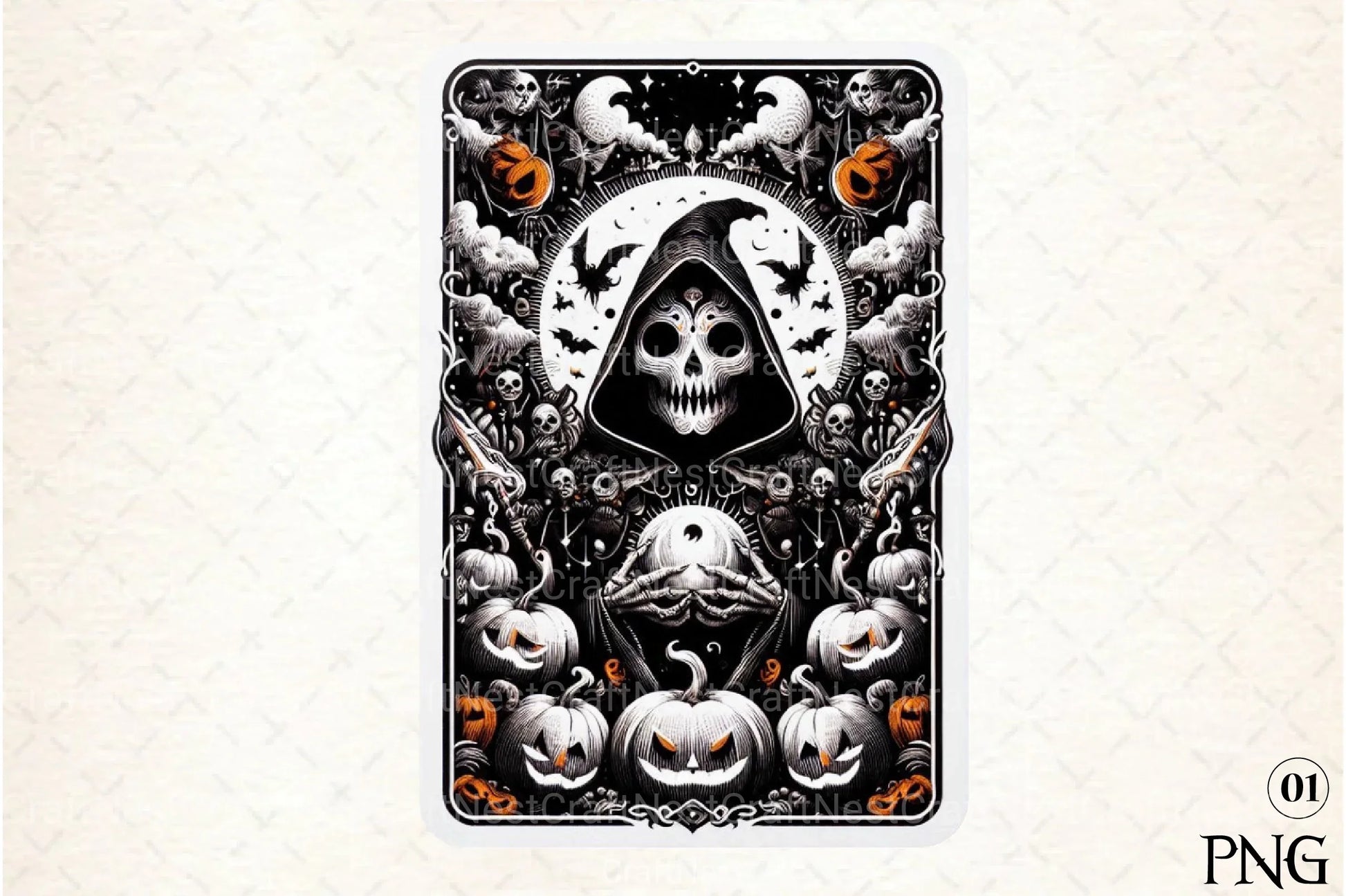 Halloween Tarot Card Clipart Bundle 77 - CraftNest - Digital Crafting and Art