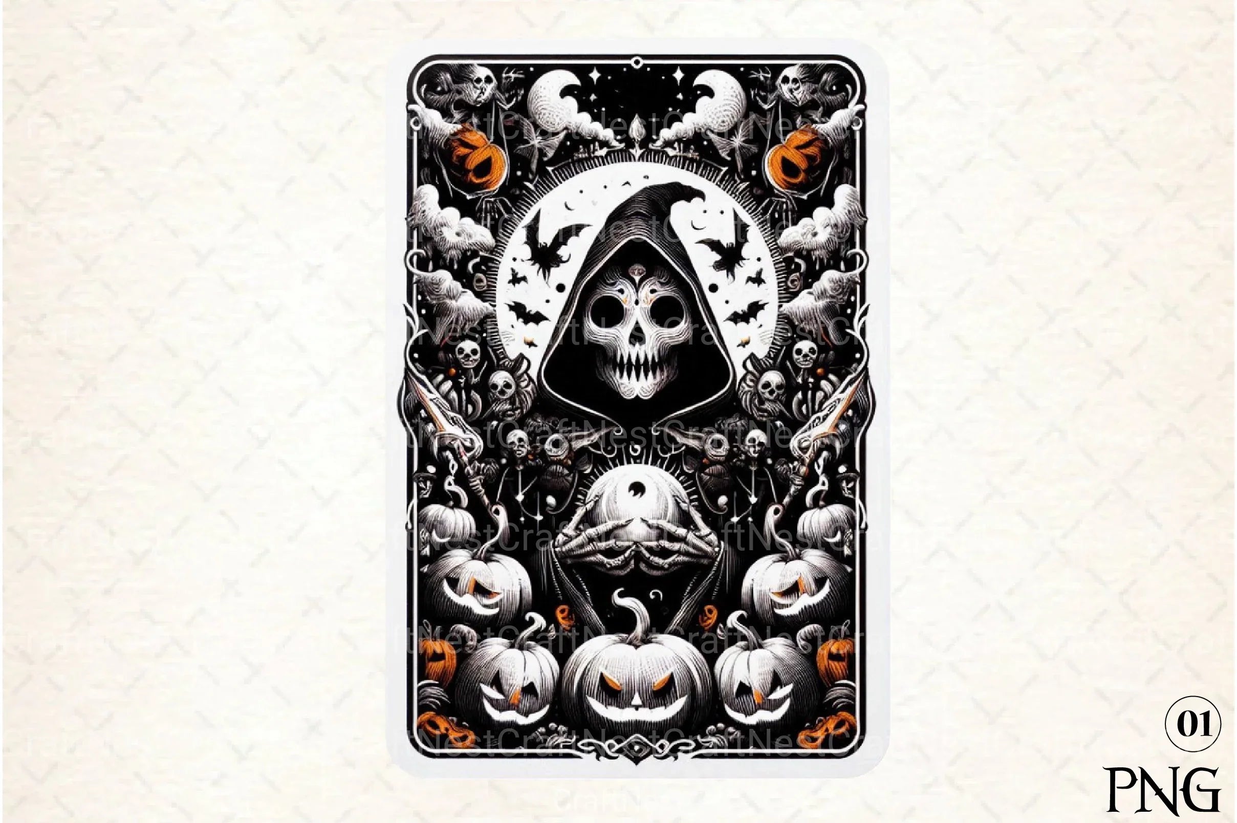Halloween Tarot Card Clipart Bundle 77 - CraftNest - Digital Crafting and Art