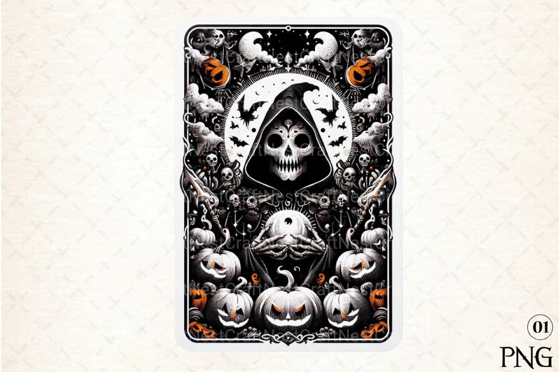 Halloween Tarot Card Clipart Bundle 77 - CraftNest - Digital Crafting and Art
